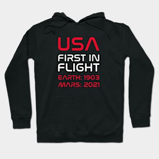 USA First in Flight Earth 1903 Mars 2021 Hoodie